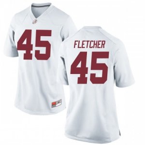 Women's Alabama Crimson Tide #45 Thomas Fletcher White Replica NCAA College Football Jersey 2403UJPN7